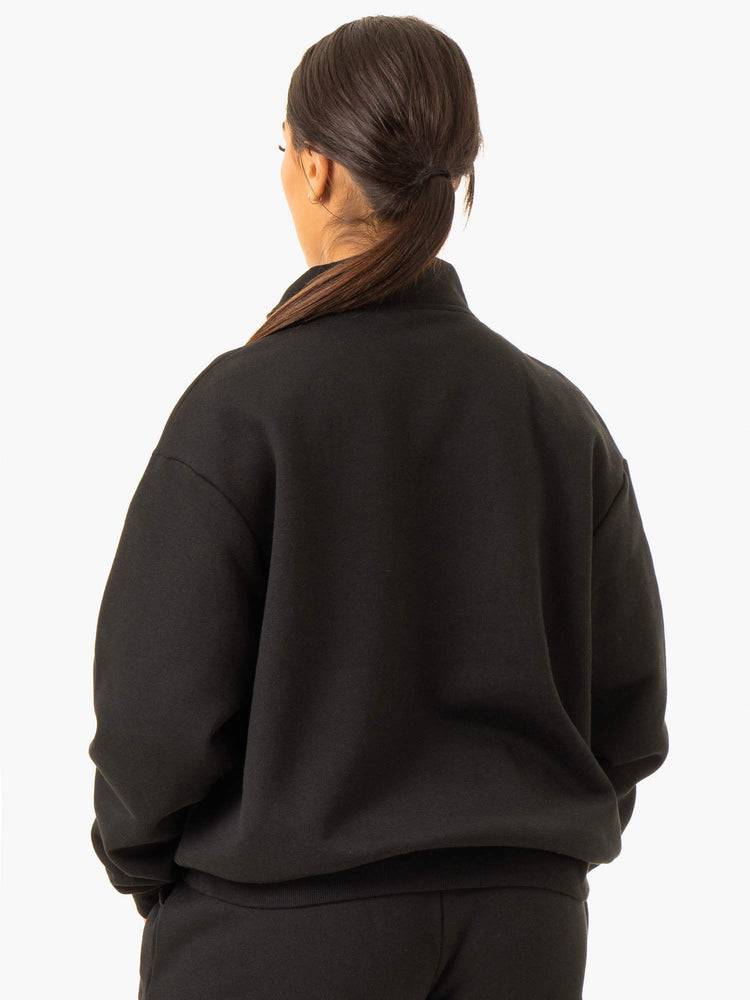 Black Ryderwear Women Sweaters Restore Half Zip Women's Sweaters | AU2601AP