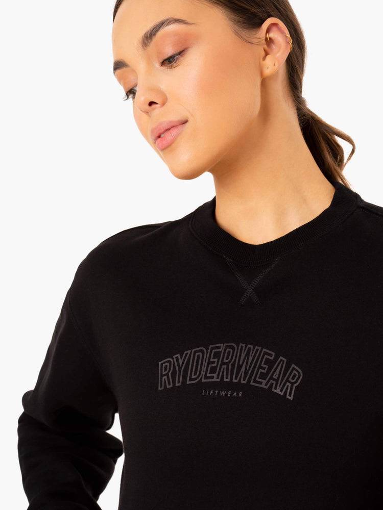 Black Ryderwear Women Sweaters Ultimate Fleece Women's Sweaters | AU2579UT