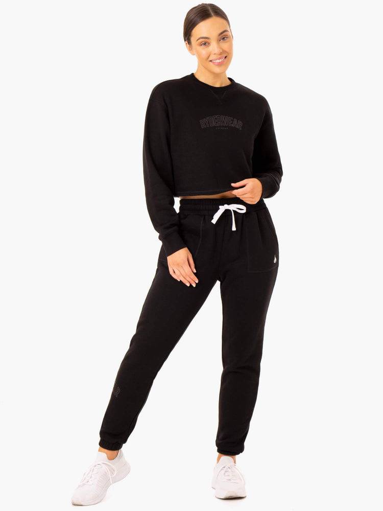 Black Ryderwear Women Sweaters Ultimate Fleece Women's Sweaters | AU2579UT