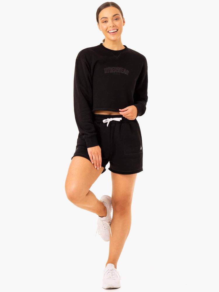 Black Ryderwear Women Sweaters Ultimate Fleece Women's Sweaters | AU2579UT