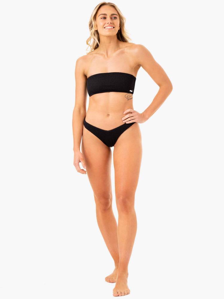 Black Ryderwear Women Swimwear Paradise Bandeau Bikini Top Women's Swimwear | AU2659BC