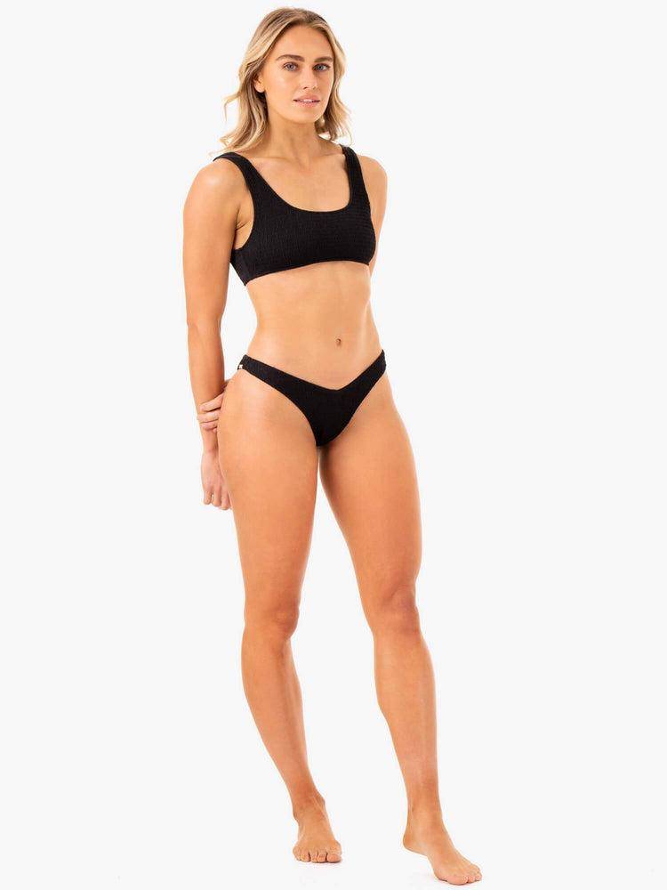 Black Ryderwear Women Swimwear Paradise Scoop Bikini Top Women's Swimwear | AU2668GL