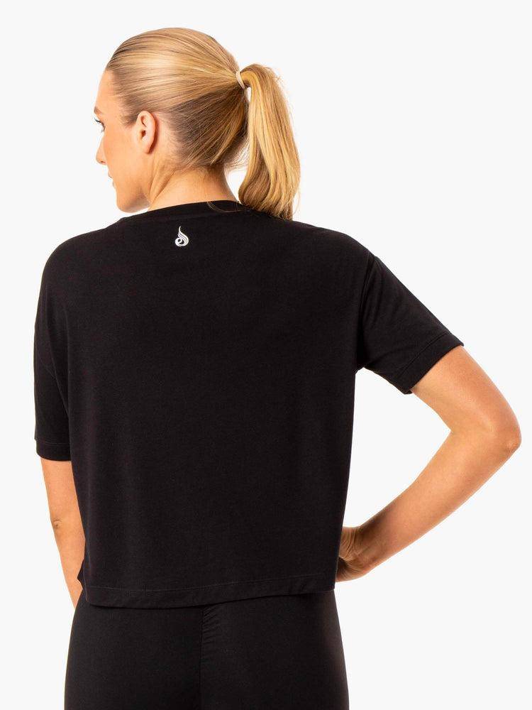 Black Ryderwear Women T Shirts Replay Boxy Tee Women's T Shirts | AU2721UT