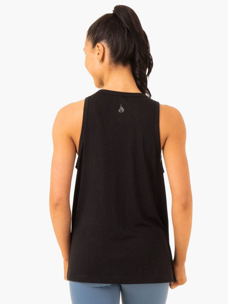 Black Ryderwear Women Tanks Ease Relaxed Women's Tanks | AU2826NB