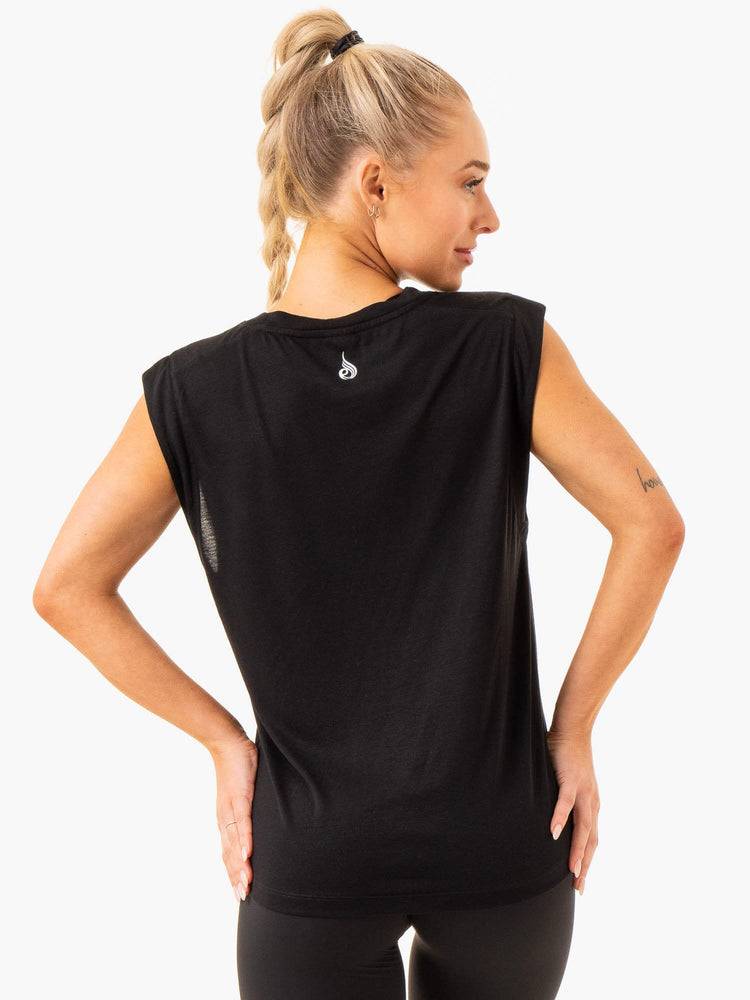 Black Ryderwear Women Tanks Element Wide Cut Women's Tanks | AU2913PQ