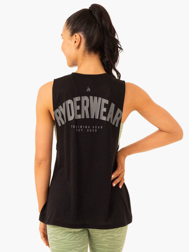 Black Ryderwear Women Tanks Emerge Training Women's Tanks | AU2894WY