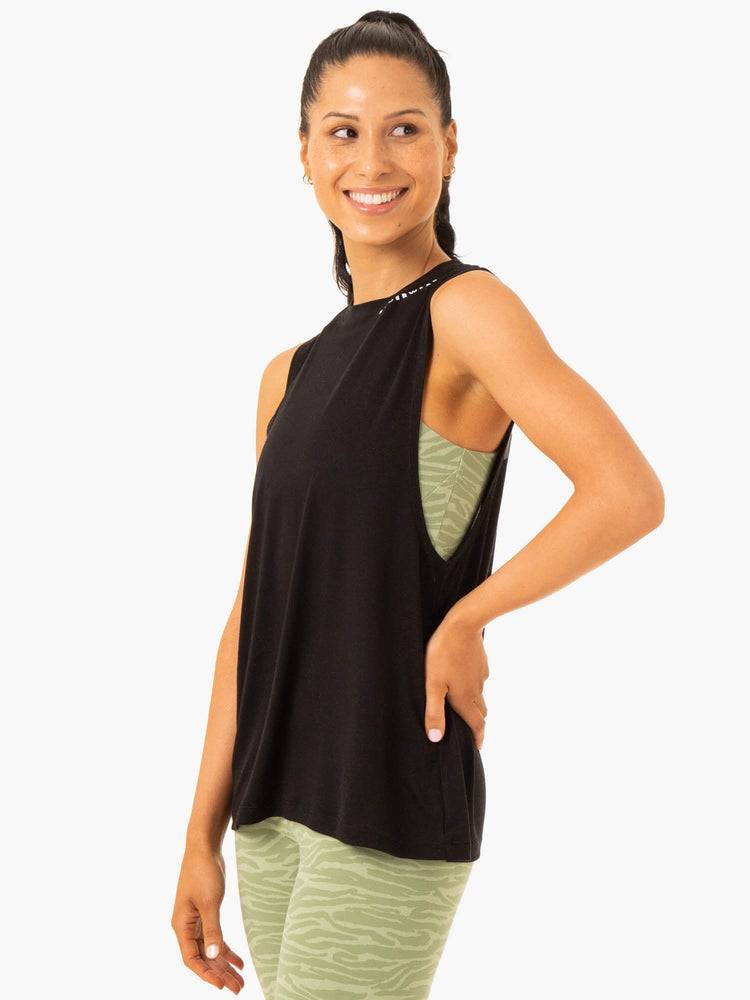 Black Ryderwear Women Tanks Emerge Training Women's Tanks | AU2894WY