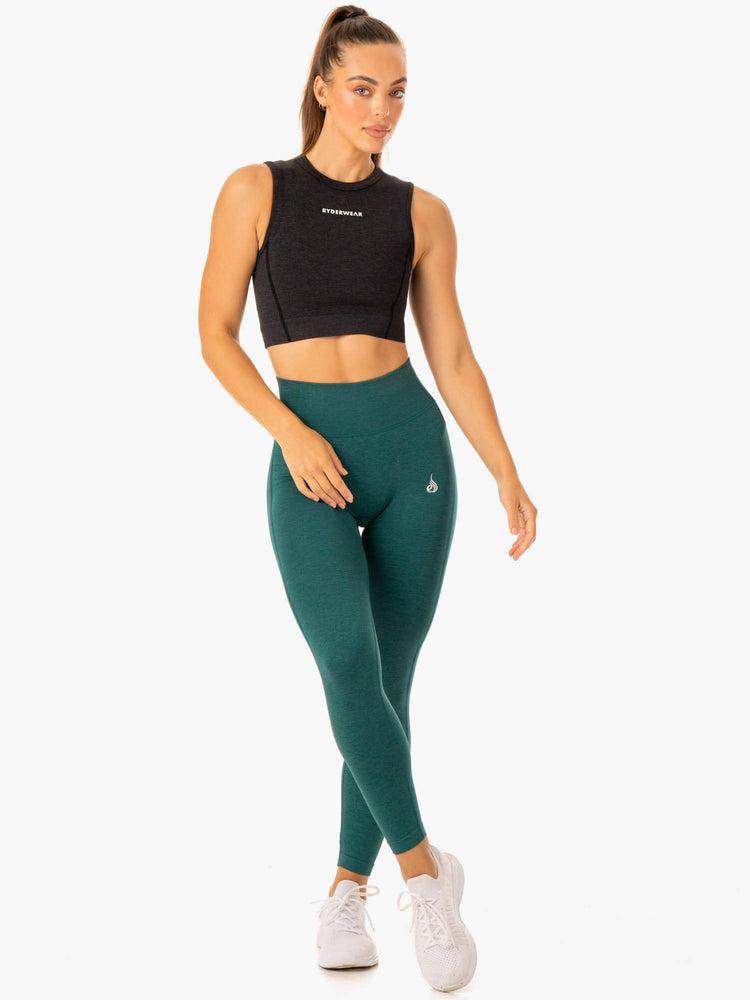 Black Ryderwear Women Tanks Enhance Seamless Women's Tanks | AU2976JJ