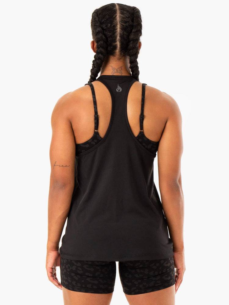 Black Ryderwear Women Tanks Evolution Racer Back Women's Tanks | AU2959IS