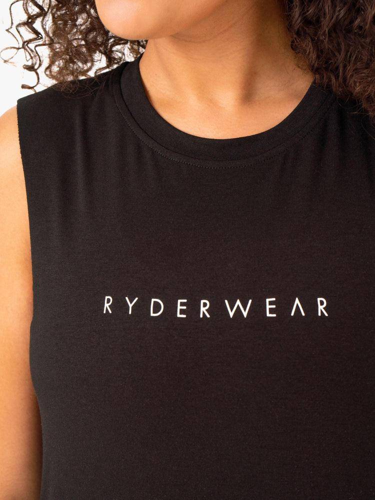 Black Ryderwear Women Tanks Foundation Muscle Women's Tanks | AU2873VD