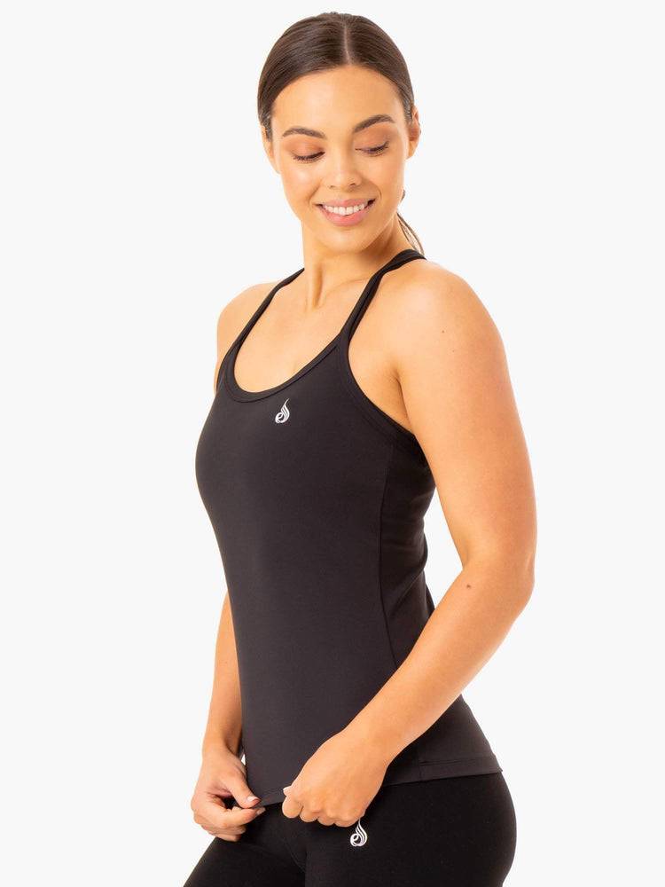 Black Ryderwear Women Tanks Foundation Training Women's Tanks | AU2966QZ