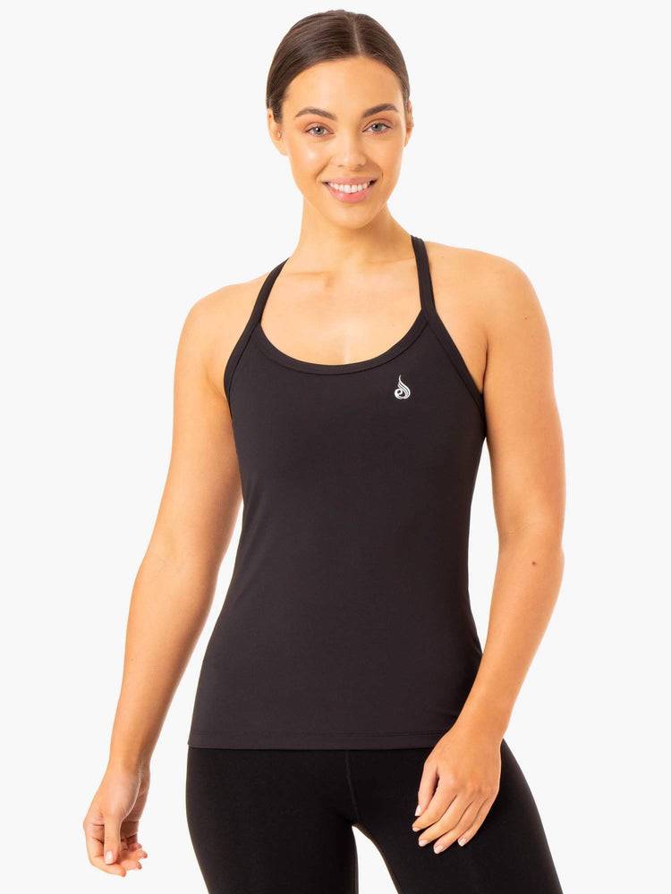 Black Ryderwear Women Tanks Foundation Training Women\'s Tanks | AU2966QZ