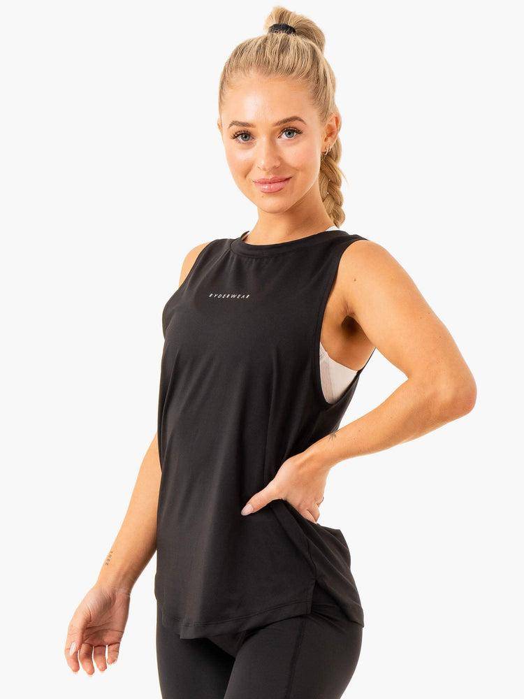 Black Ryderwear Women Tanks Freedom Training Women's Tanks | AU2883DN