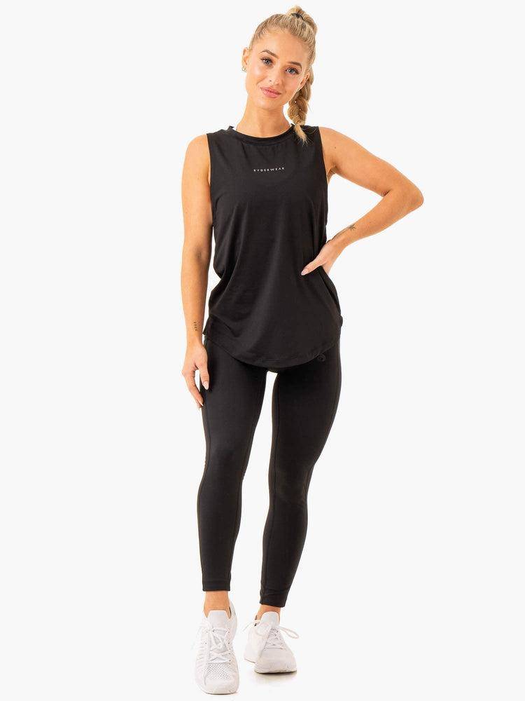 Black Ryderwear Women Tanks Freedom Training Women's Tanks | AU2883DN