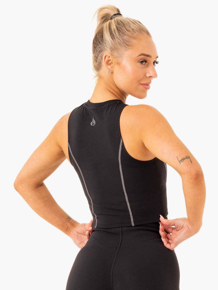 Black Ryderwear Women Tanks Highlight Compression Women's Tanks | AU2895QZ