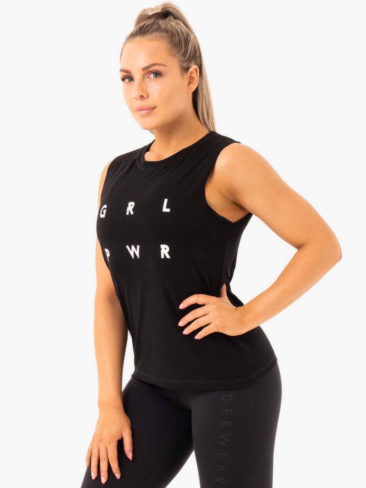 Black Ryderwear Women Tanks Ladies Baller Women's Tanks | AU3025DN