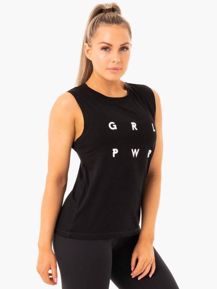 Black Ryderwear Women Tanks Ladies Baller Women's Tanks | AU3025DN