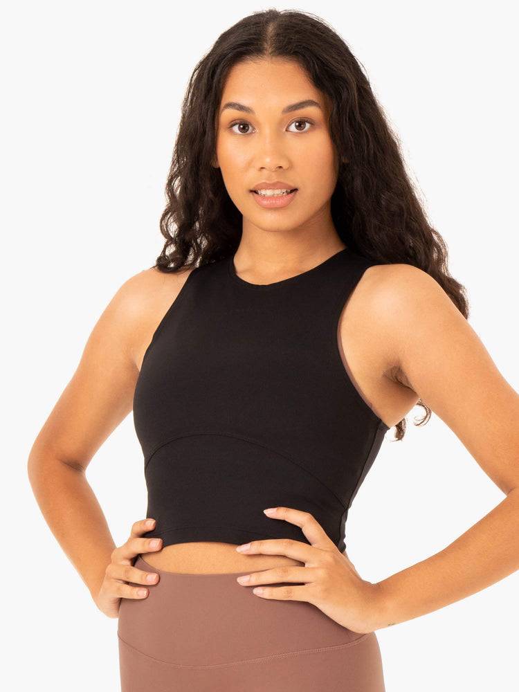 Black Ryderwear Women Tanks NKD Refine Women's Tanks | AU2999DN