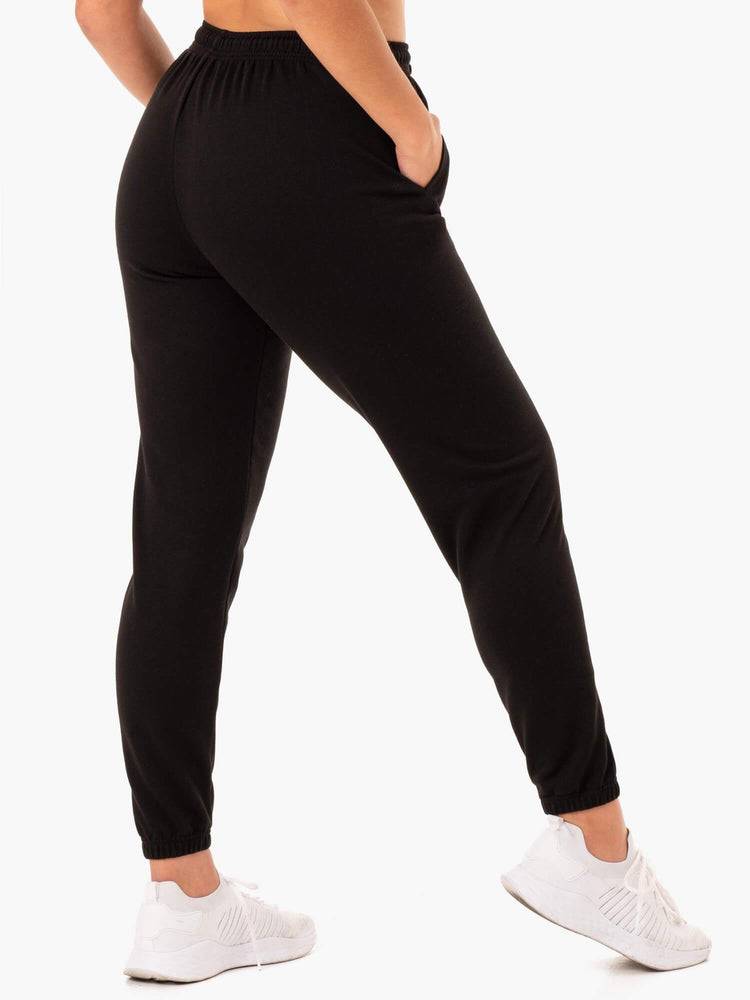 Black Ryderwear Women Track Pants Off-Duty Fleece Women's Track Pants | AU3045LH