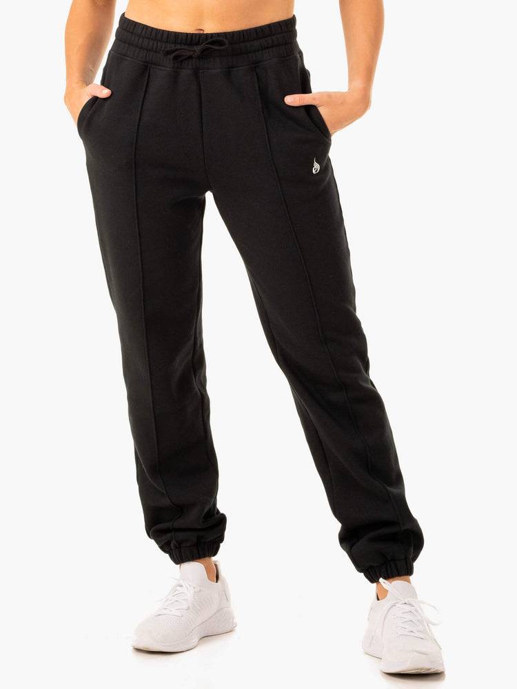 Black Ryderwear Women Track Pants Revival High Waisted Women\'s Track Pants | AU3070DN