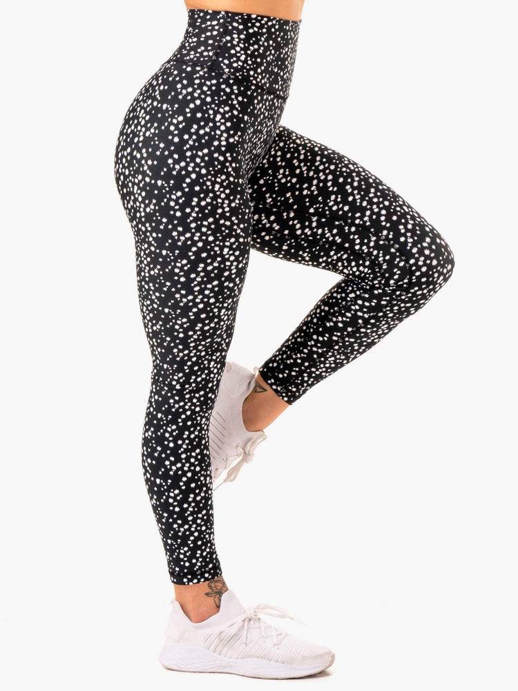 Black Speckle Ryderwear Women Leggings Reform High Waisted Women's Leggings | AU1904OR