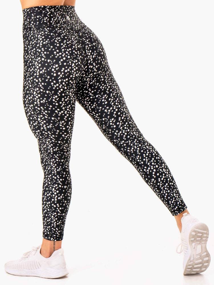 Black Speckle Ryderwear Women Leggings Reform High Waisted Women's Leggings | AU1904OR