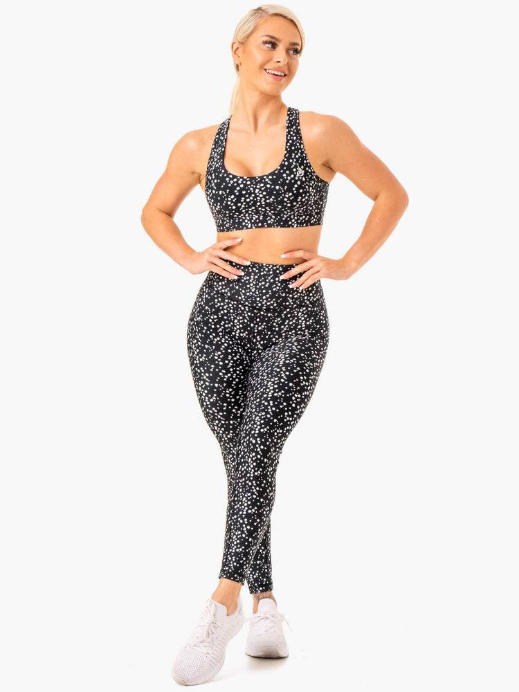 Black Speckle Ryderwear Women Leggings Reform High Waisted Women's Leggings | AU1904OR