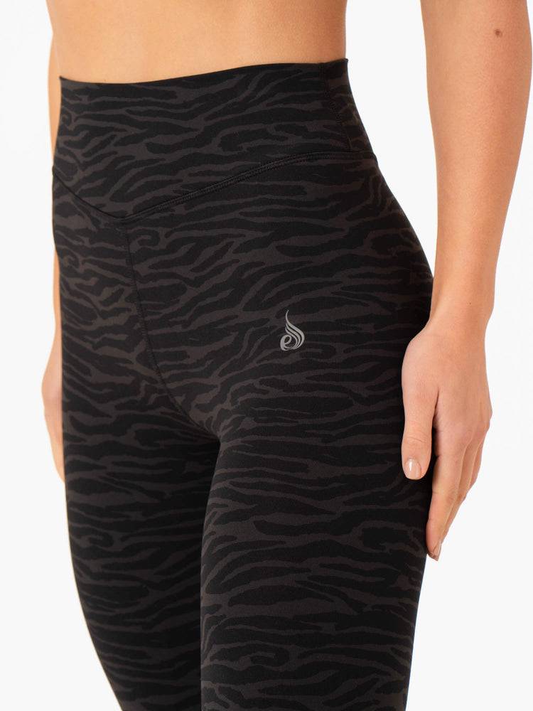 Black Zebra Ryderwear Women Leggings Transform High Waisted Women's Leggings | AU1818QZ