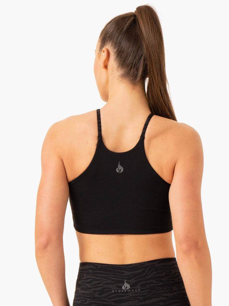 Black Zebra Ryderwear Women Sports Bra Transform Reversible Sports Crop Women's Sports Bra | AU2297SO