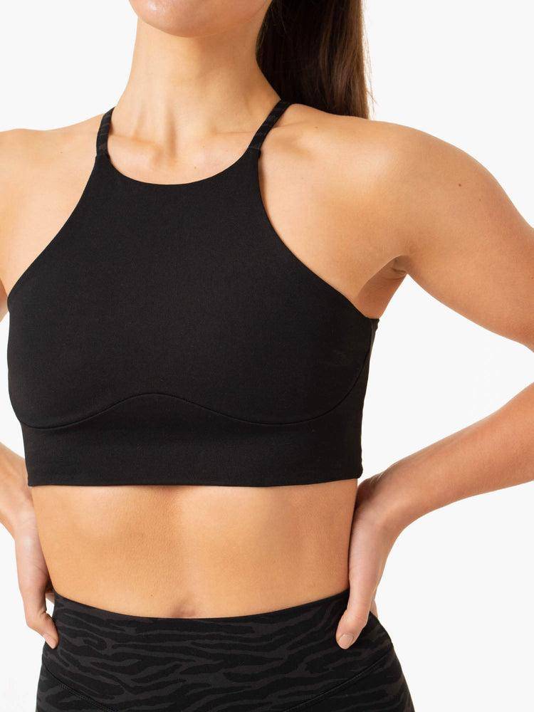 Black Zebra Ryderwear Women Sports Bra Transform Reversible Sports Crop Women's Sports Bra | AU2297SO