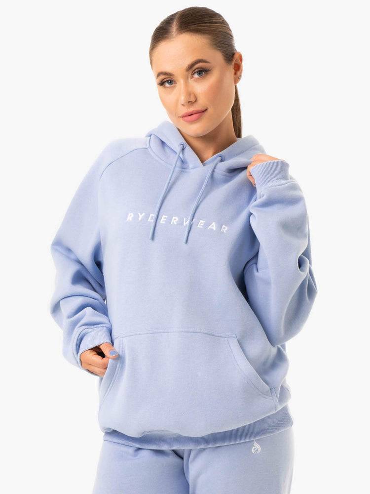 Blue Marl Ryderwear Women Hoodie Off Duty Fleece Women's Hoodie | AU1658VD