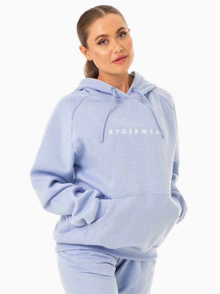 Blue Marl Ryderwear Women Hoodie Off Duty Fleece Women's Hoodie | AU1658VD