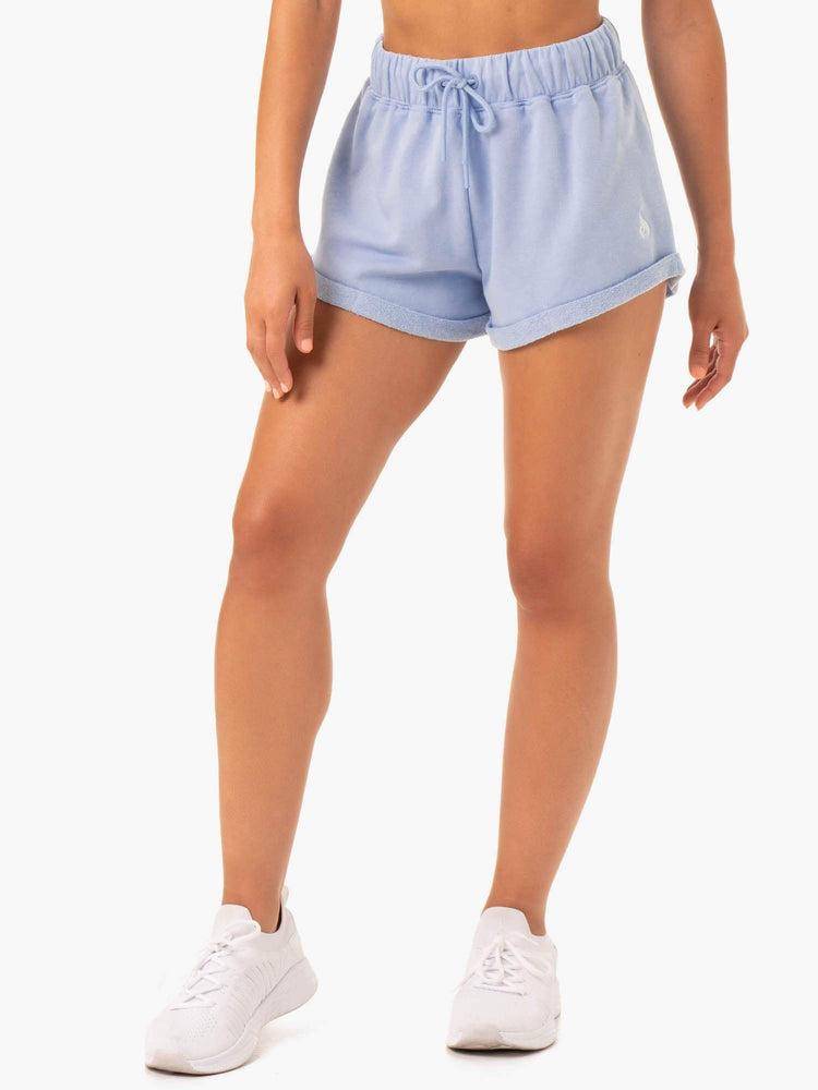 Blue Marl Ryderwear Women Shorts Off Duty Fleece Women's Shorts | AU1972NB