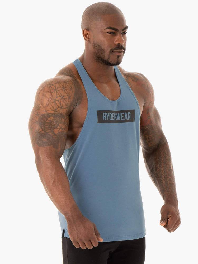 Blue Ryderwear Men Gym Stringers Base Stringer T-Back Men's Gym Stringers | AU1500XF