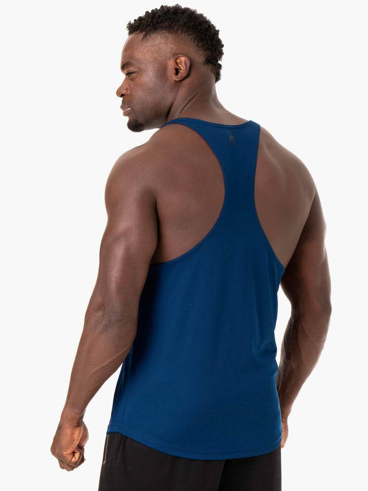 Blue Ryderwear Men Gym Stringers Define Mesh T-Back Men's Gym Stringers | AU1514OR