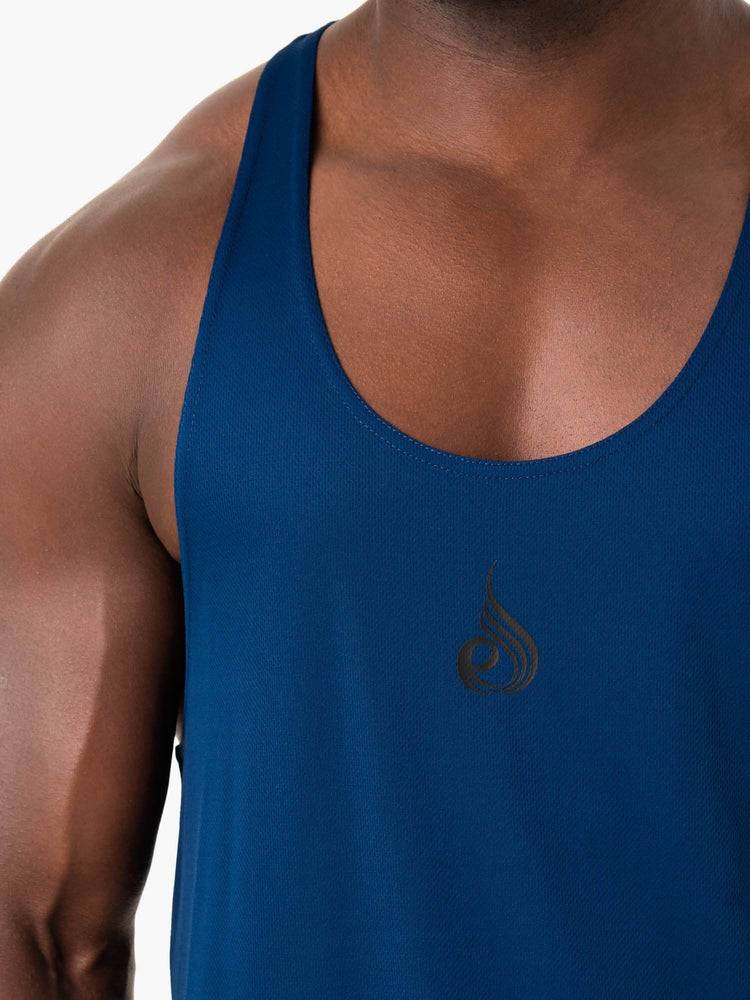 Blue Ryderwear Men Gym Stringers Define Mesh T-Back Men's Gym Stringers | AU1514OR