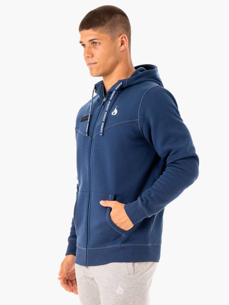 Blue Ryderwear Men Jackets Recharge Zip Up Hoodie Men's Jackets | AU1449CE