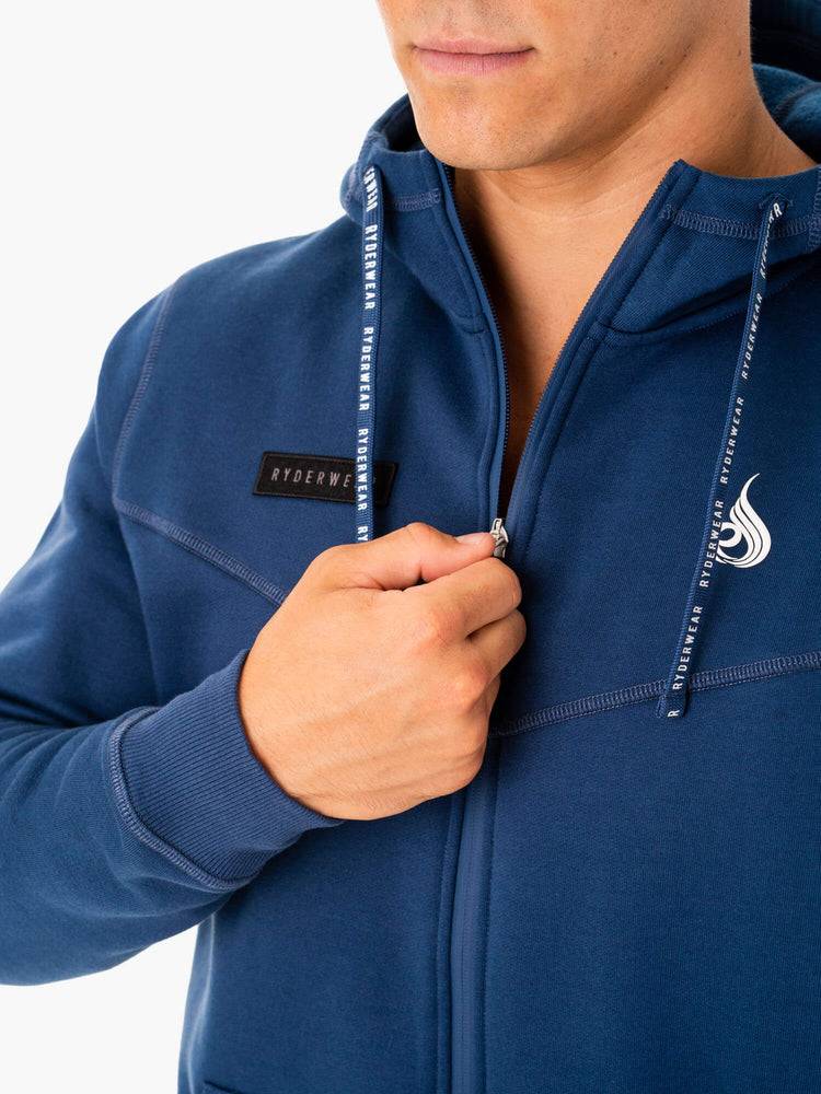 Blue Ryderwear Men Jackets Recharge Zip Up Hoodie Men's Jackets | AU1449CE