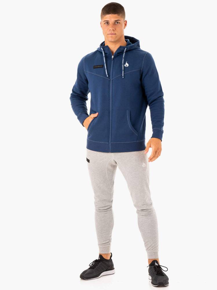 Blue Ryderwear Men Jackets Recharge Zip Up Hoodie Men's Jackets | AU1449CE