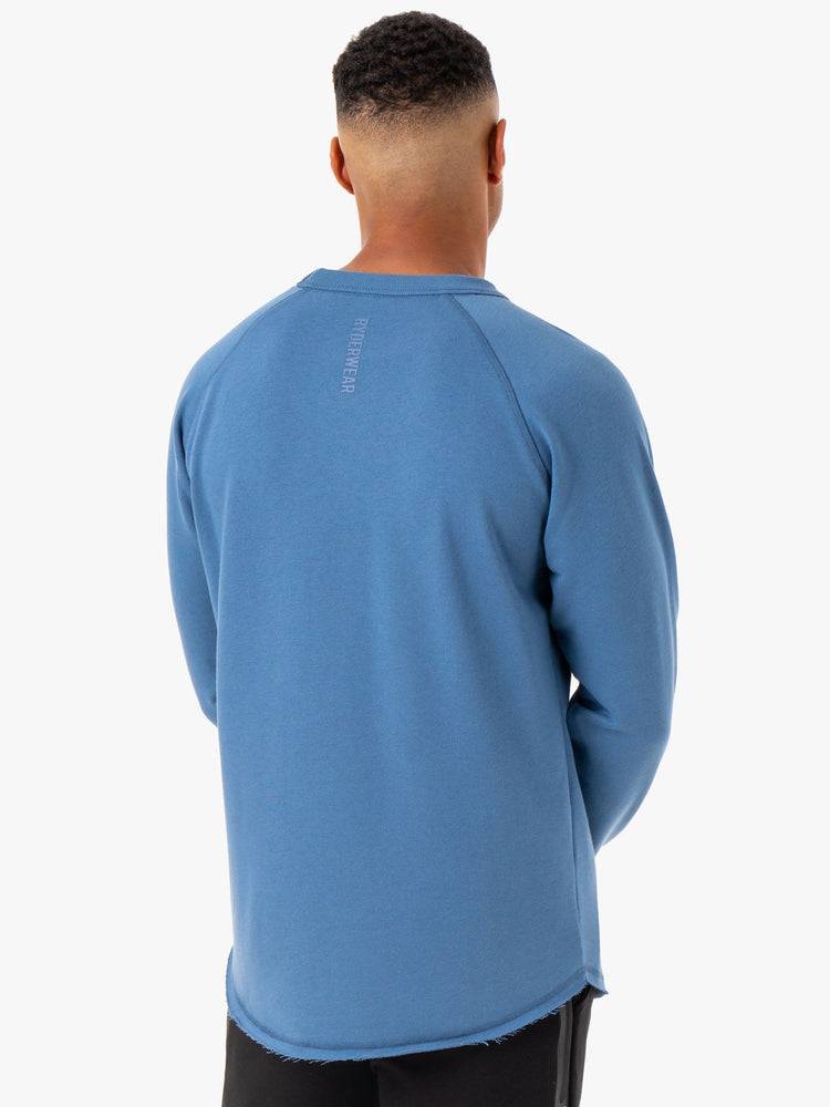 Blue Ryderwear Men Sweaters Restore Crew Neck Men's Sweaters | AU1336DN