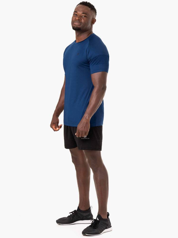 Blue Ryderwear Men T Shirts Action Mesh Men's T Shirts | AU1190VD