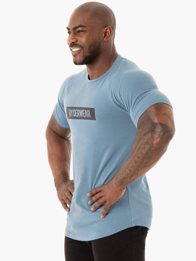 Blue Ryderwear Men T Shirts Base Men's T Shirts | AU1196EX