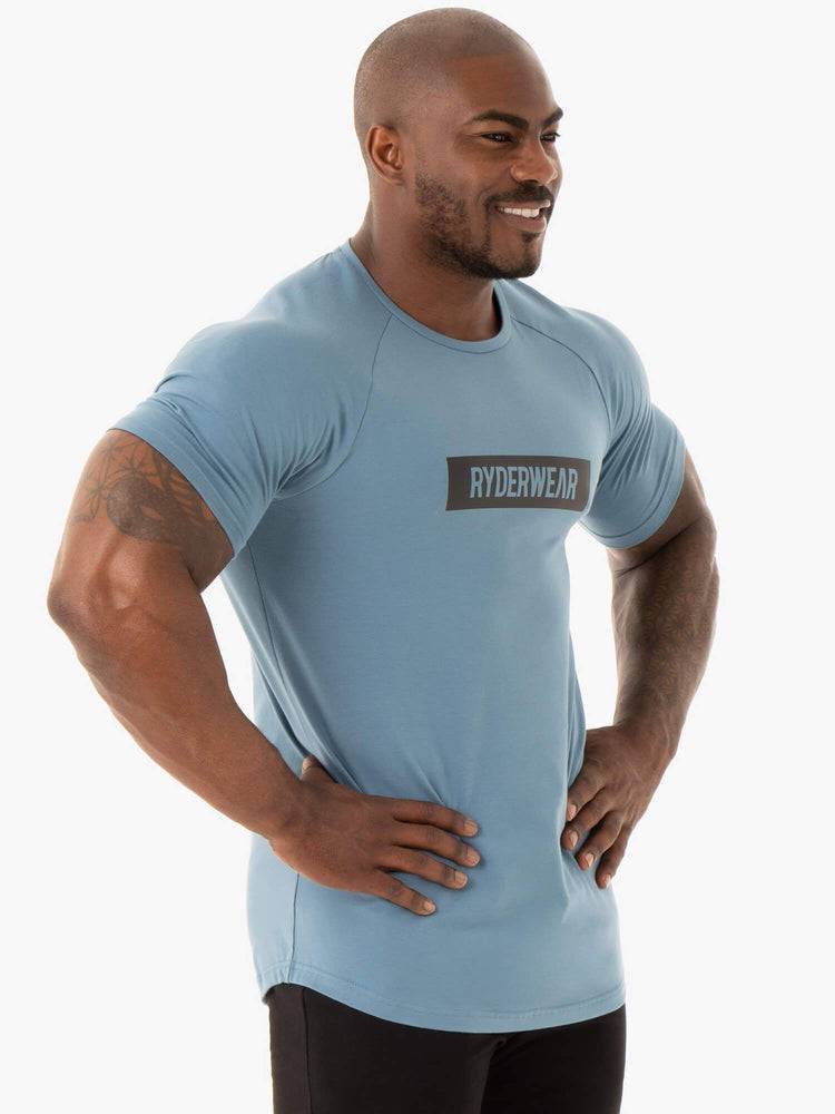 Blue Ryderwear Men T Shirts Base Men's T Shirts | AU1196EX