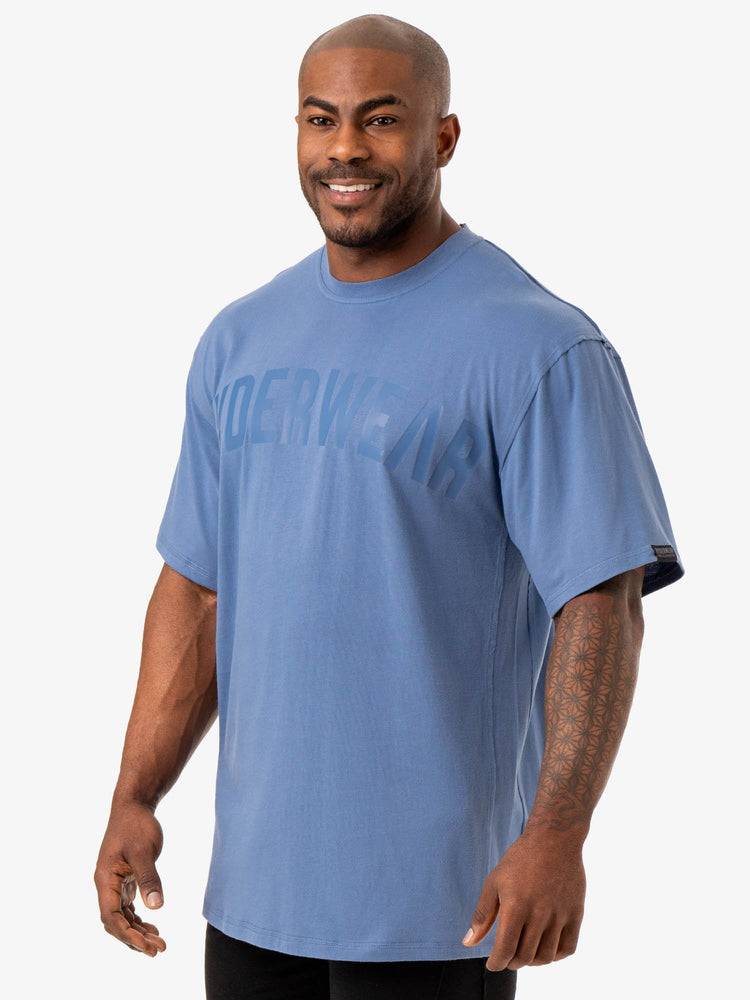 Blue Ryderwear Men T Shirts Force Oversized Men's T Shirts | AU1230AP