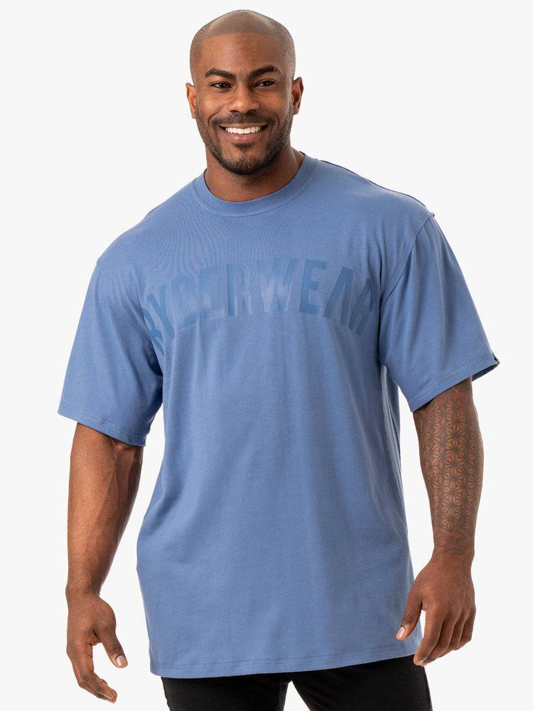 Blue Ryderwear Men T Shirts Force Oversized Men\'s T Shirts | AU1230AP