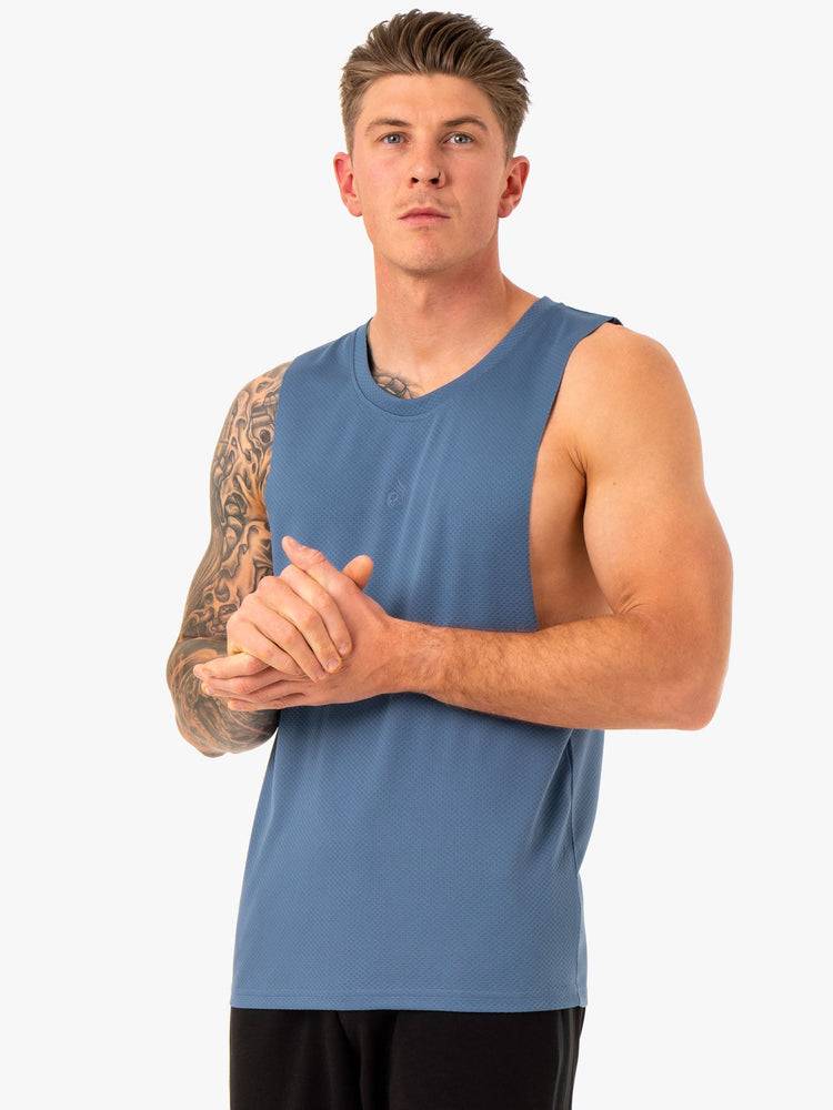 Blue Ryderwear Men Tanks Enhance Baller Tank Men's Tanks | AU1085CE