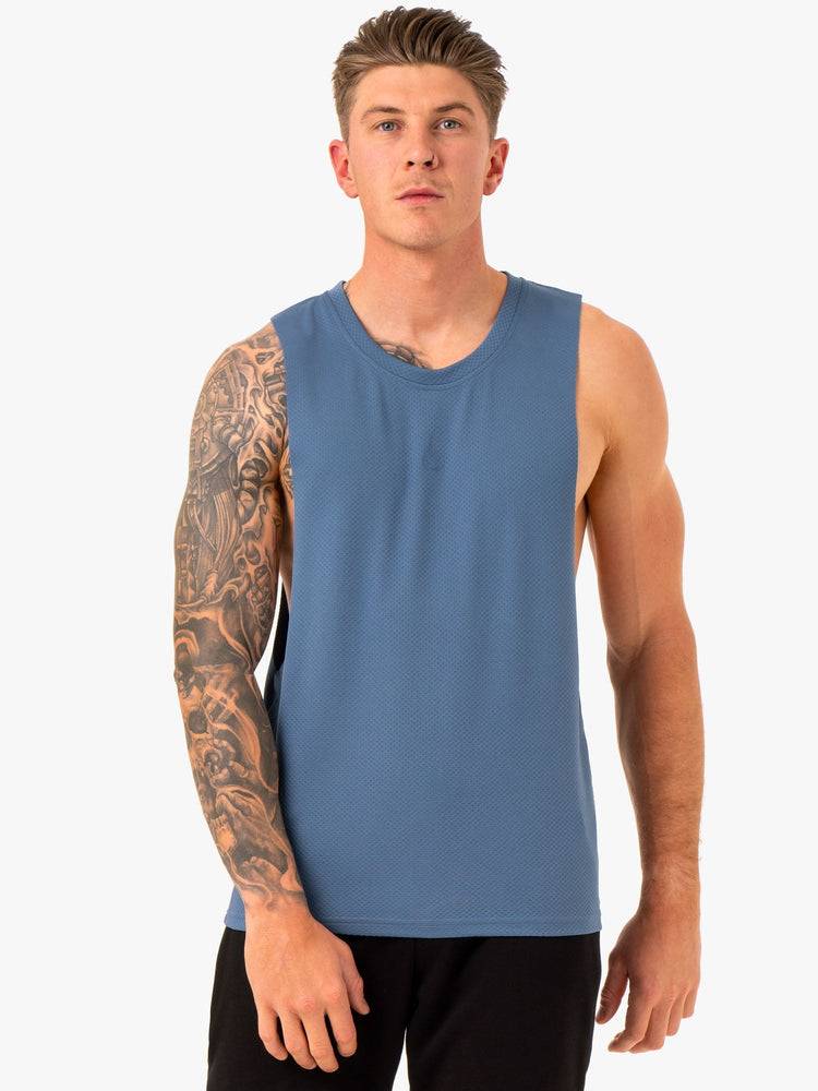 Blue Ryderwear Men Tanks Enhance Baller Tank Men\'s Tanks | AU1085CE