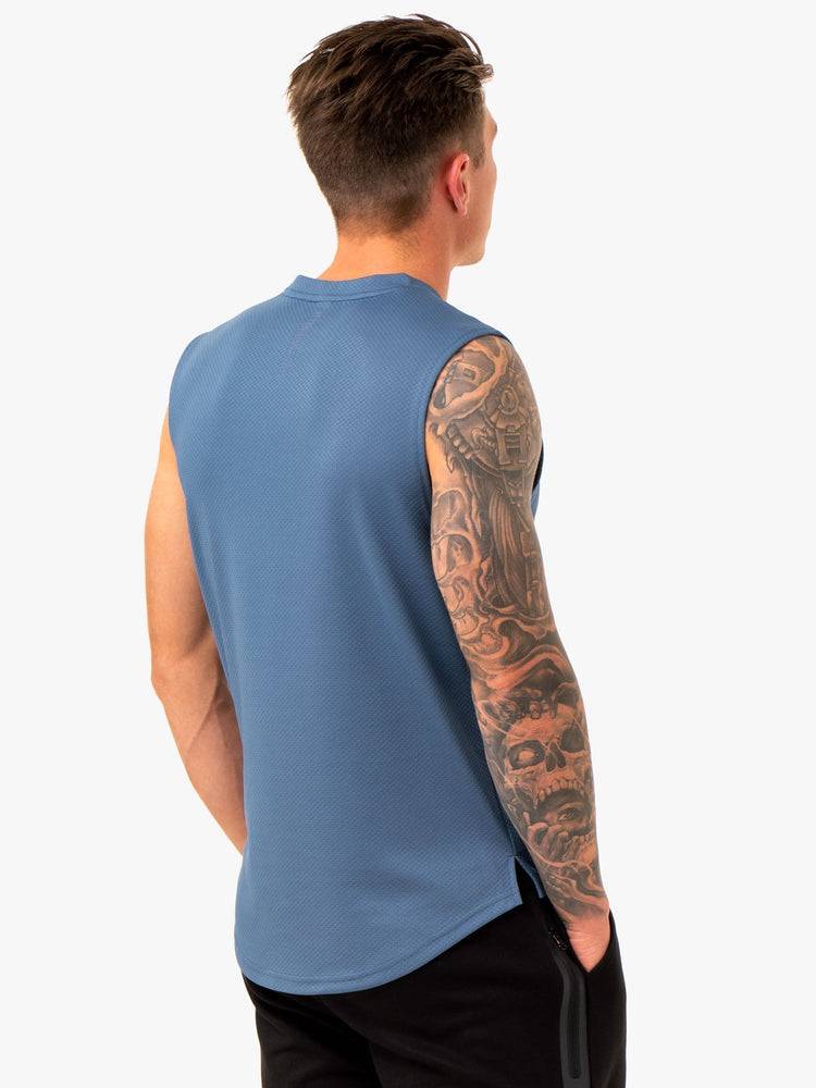 Blue Ryderwear Men Tanks Enhance Muscle Tank Men's Tanks | AU1090QZ