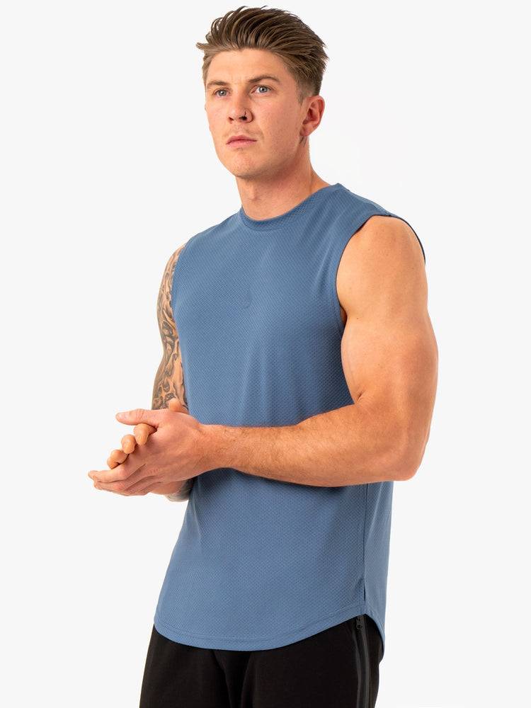 Blue Ryderwear Men Tanks Enhance Muscle Tank Men's Tanks | AU1090QZ