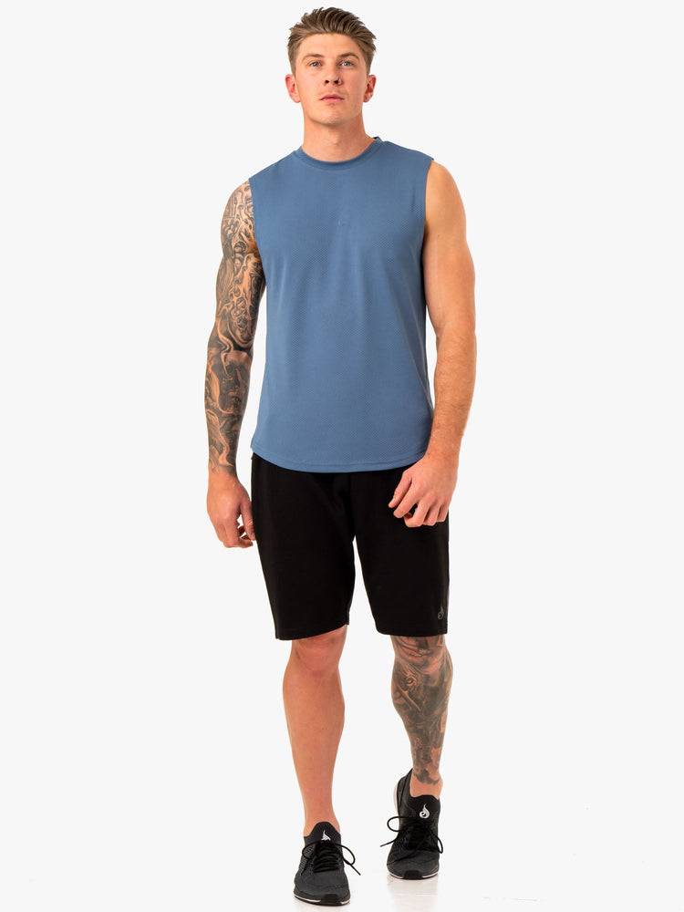 Blue Ryderwear Men Tanks Enhance Muscle Tank Men's Tanks | AU1090QZ